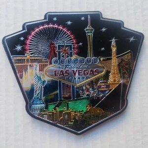 Double Sided Refrigerator Magnet - Welcome To Fabulous Las Vegas Nevada - Picture 1 of 5