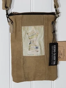 Purse/Bag Crossbody Recycle Canvas "...Beautiful..." Dressform Vintage Addiction - Picture 1 of 4