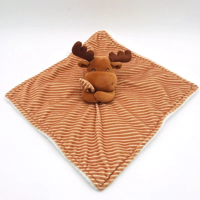 Manta de seguridad Carter's Lovey Moose rayas felpa Just One You Caribou Foto 1 de 4