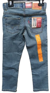Levi's Youth Boy's Slim Flex Stretch Adjustable Waist Straight Denim Jean R4-A - Picture 1 of 9