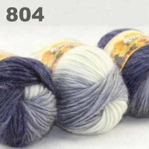 AIPYARN 3BallsX50gr Chunky Hand Shawls Rainbow Wool Knitting Crochet Yarn 04 - Picture 1 of 5