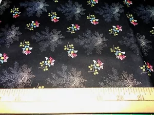 1 yard Andover Floral on Black Fabric - Picture 1 of 1