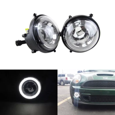 For Mini Cooper R55 R56 R57 R58 R59 R60 R61 White LED Halo DRL Driving Fog Light - Image 1 of 4