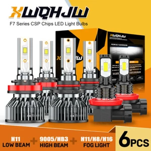 Fit Toyota 4Runner 2010-2020 Hi/Low Beam Fog Light LED Headlight Bulbs Combo Kit - Picture 1 of 8