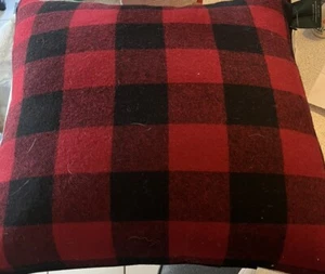 Ralph Lauren Wool Blend 18”x18” Buffal Plaid Checked Throw Pillow - Picture 1 of 5