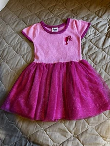 Barbie Toddler Girls Cosplay Glittery  Pink Dress With Embroidery Size 4T 2024 - Picture 1 of 8