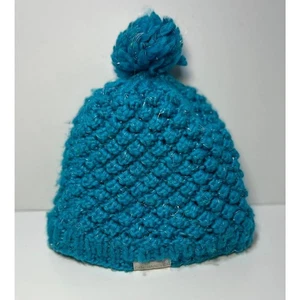 Obermeyer Blau Strick Ski Mütze Beanie Winter Acryl Damen Einheitsgröße - Bild 1 von 4