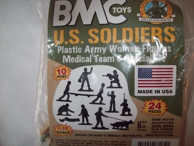 Conjunto perfeito na caixa de 24 Victory Buy/BMC "Figuras de plástico do exército femininas equipe médica" - Imagem 1 de 2