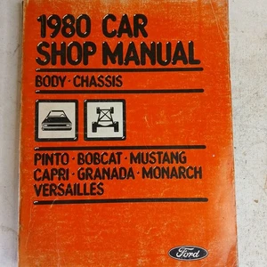Ford Car 1980 carrocería manual original taller chasis Pinto Mustang Monarch  - Imagen 1 de 5
