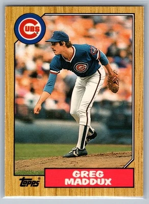 1987 年 Topps 交易 - Greg Maddux #70T (RC) - 名人堂近乎完好 * TEXCARDS* — 第 1/2 张图片