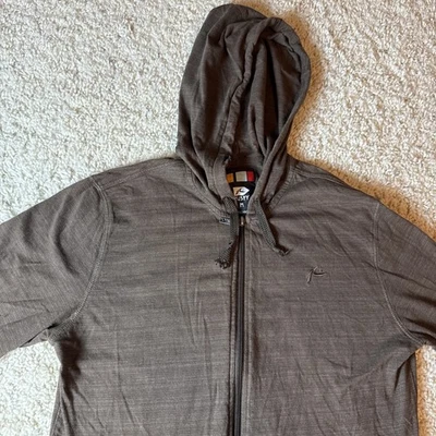 Rusty Brown Zip Sweatshirt Hoodie Men’s Medium Without Ear Buds - Image 1 of 4