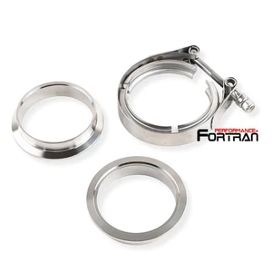 Stainless 3" V-BAND Clamp Flange Kit for TURBO downpipe exhaust adapter - Picture 1 of 3