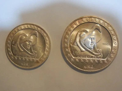 Messico 1/2 e 1/4 di oncia argento 1992 Guerrero aguila - Immagine 1 di 2