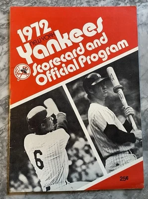 1972 New York Yankees Scorecard Program - Scored v. Detroit Tigers & Al Kaline - Image 1 of 4