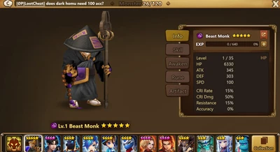 Summoners War EUl!BEAST MONK-RAHUL!Jin Kazama!STARTER! - Image 1 of 4