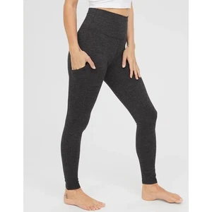 Neu mit Etikett S The Hugger Legging hoher Bund marineblau meliert Tasche Knöchel Active Aerie - Bild 1 von 9