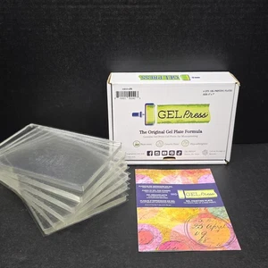 Gel Presse Monodruck Druckplatten, 5" x 7" klar & wiederverwendbar, 6er-Pack, neu! - Bild 1 von 6