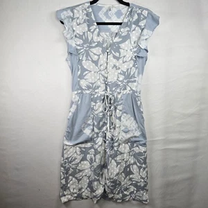 Splendid Women's Blue Floral V-Neck Flutter-Dress Midi Dress Size XS Tie Dye - Picture 1 of 8