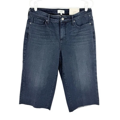 NYDJ Women's Kristie 80's Blue Denim Bermuda Size 10 Liftxtuck Tech, Raw Hem NWT - Image 1 of 4