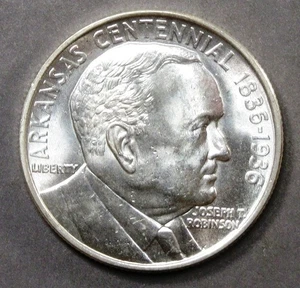 1936 Arkansas Centennial Fifty Cent Silver Commemorative Choice BU - Picture 1 of 2