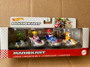 HOT WHEELS DIECAST -Mariokart - 4 Pack - Yoshi, Princess Peach -Combined Postage - Picture 1 of 2