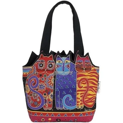 Bolso de Mano LAUREL BURCH Tres Gatos Mediano con Cremallera - Rojo, Naranja y Púrpura Foto 1 de 4