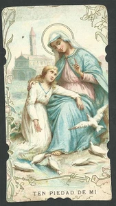 Heilige Karte antik de la Jungfrau Santino Bild Pieuses Estampa - Bild 1 von 1