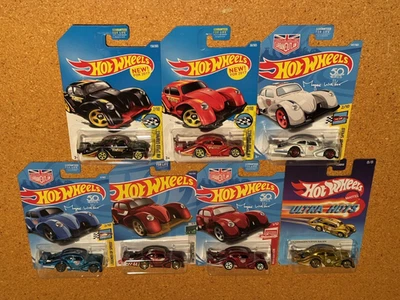 Hot Wheels Lot of 7 Volkswagen VW Kafer Racer Ultra Hots New Models Red Edition - image 1 of 4