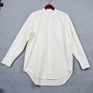 COS White Cotton Mandarin Collar Long Sleeve Shirt Men’s Size S - Picture 1 of 8