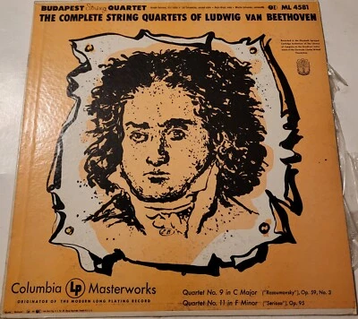 Budapest String Quartet  The Complete String Quartets Of Beethoven  ML 4581  VG+ - Image 1 of 4