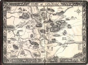 COLORADO TRAVELORE GUIDE 1938 1st ED W/MAP TRAIL RAILROAD HIGHWAY AIRWAY HISTORY - Picture 1 of 8