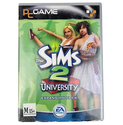 The Sims 2 University Expansion Pack 2005 PC Game 2 x Discs (M) Good Cond. - Image 1 of 4