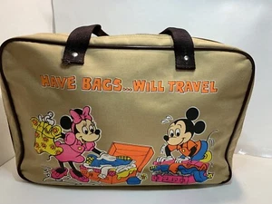 Maleta vintage para niños equipaje para niños Mickey Minnie Mouse Walt Disney - Imagen 1 de 4