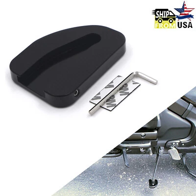 Black Side Stand Enlarge Plate Kickstand Pad For Honda GoldWing GL1800 2010-2017 - Изображение 1 из 4
