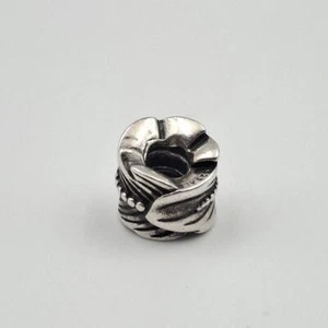 Pandora 925 ALE Sterling Silver Rolled Feather Bead Charm RETIRED 790581 - Picture 1 of 6