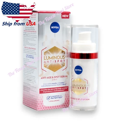 Nivea Luminous630 Suero Antispot 2 en 1 Antiedad Manchas 30 ml - Envío desde EE. UU. Foto 1 de 2