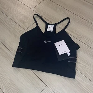 Nike Pro DRI-FIT Womens Shelf Bra Crop Tank Racerback DD6304 S Small Black New - Picture 1 of 6