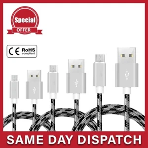 Micro Fast Charging Heavy Duty Braided Data Sync & Charging Cable for Samsung - Picture 1 of 19