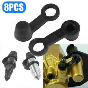 8x Brake Caliper Bleed Nipple Screw Dust Caps Cover 8mm Rubber Car Accessories - Picture 1 of 15