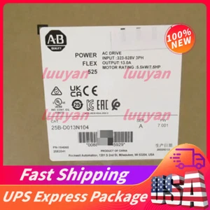 AB New Factory Sealed 25B-D013N104 PowerFlex 525 5.5kW 7.5Hp AC Drive Shipping - Afbeelding 1 van 3