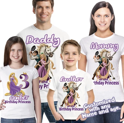 Camisa de cumpleaños Rapunzel, camisa de cumpleaños enredada, camisa de fiesta Rapunzel Foto 1 de 4