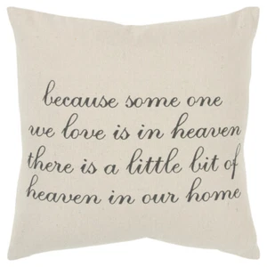 20x20 Rizzy Home Beige Solid Written Script Cover Square T14960 - Aprx 20" x 20" - Picture 1 of 2
