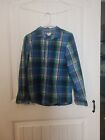 Cat And Jack Boys Button Down Shirt Green And Blue Size Xl16