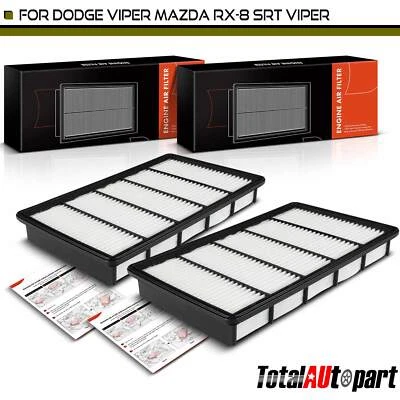 2x Rigid Panel Engine Air Filter for Dodge Viper Mazda RX-8 SRT Viper 05038070AA - Image 1 of 4