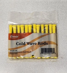 BRAND NEW ANNIE #1108 COLD WAVE RODS YELLOW 12PCS/PK - Picture 1 of 2