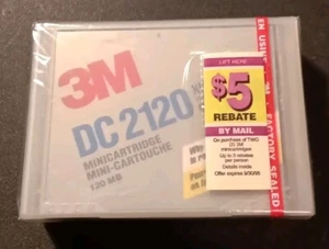Vintage 1993 3M DC 2120 Mini Data Cartridge Tape - NEW factory sealed - Afbeelding 1 van 3