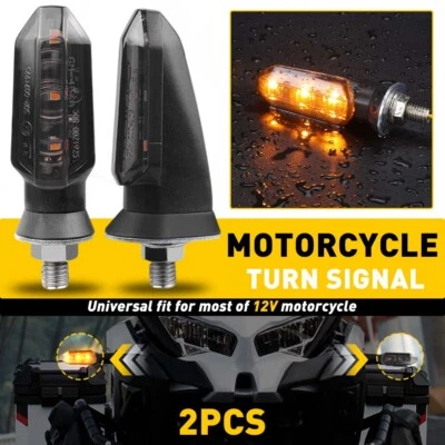 Luz intermitente LED de señal de giro para motocicleta indicador de humo ámbar para Honda Yamaha Foto 1 de 4