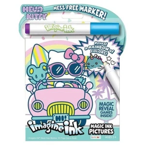 Imagine Ink Mess-Free Game Book with marker - Hello Kitty - Travel & Fun! - Picture 1 of 3