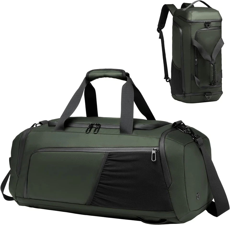 Bag Sports Bag Backpack with Shoe Compartment Training Waterproof Gym Green B191 - Image 1 of 4