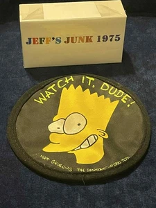 1990 The SIMPSONS BART SIMPSON "FLYING DISC" WATCH IT DUDE Flippy Flyer - Picture 1 of 5